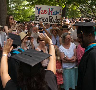Commencement parents sign