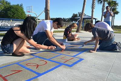 BP Oil Spill sidewalk