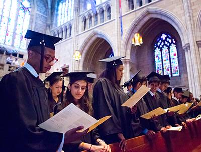 Baccalaureate 2014 students in chapel