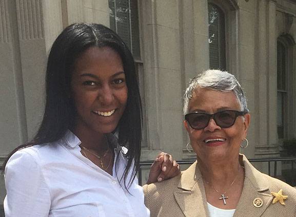 Mikecia Clarke and Bonnie Watson-Coleman