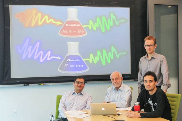 Renan Cabrera, an associate research scholar in chemistry; Herschel Rabitz, Princeton's Charles Phelps Smyth '16 *17 Professor of Chemistry; associate research scholar in chemistry Denys Bondar; and graduate student Andre Campos