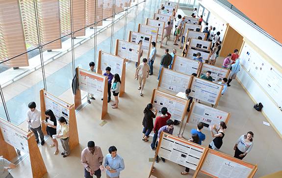 hall full of posters