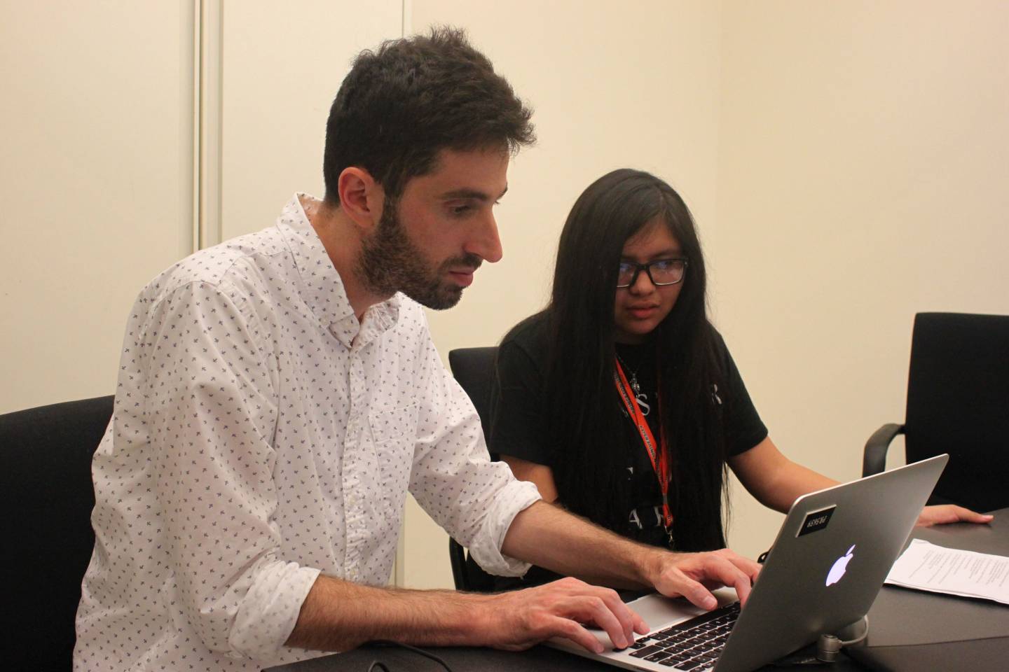 Richard Just with Summer Journalism Program student