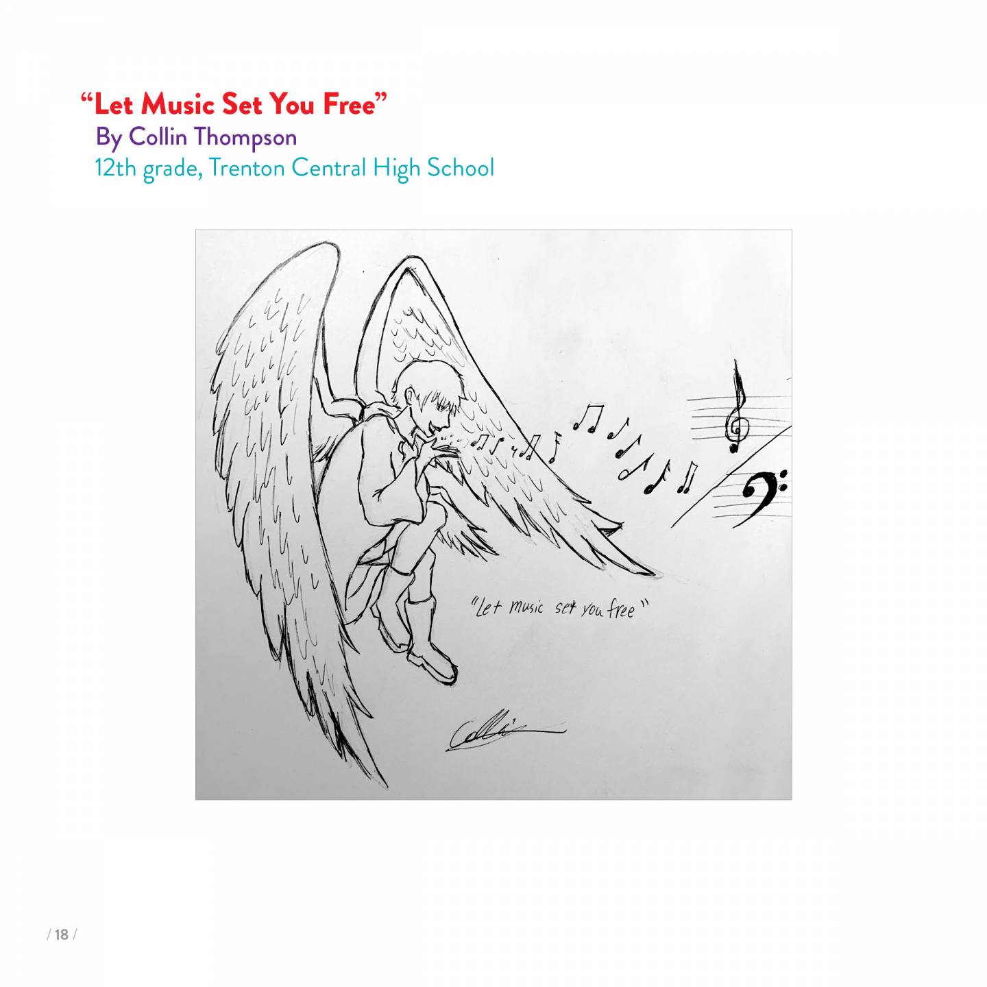 “Express the Music” contest honorable mention drawing by Collin Thomas
