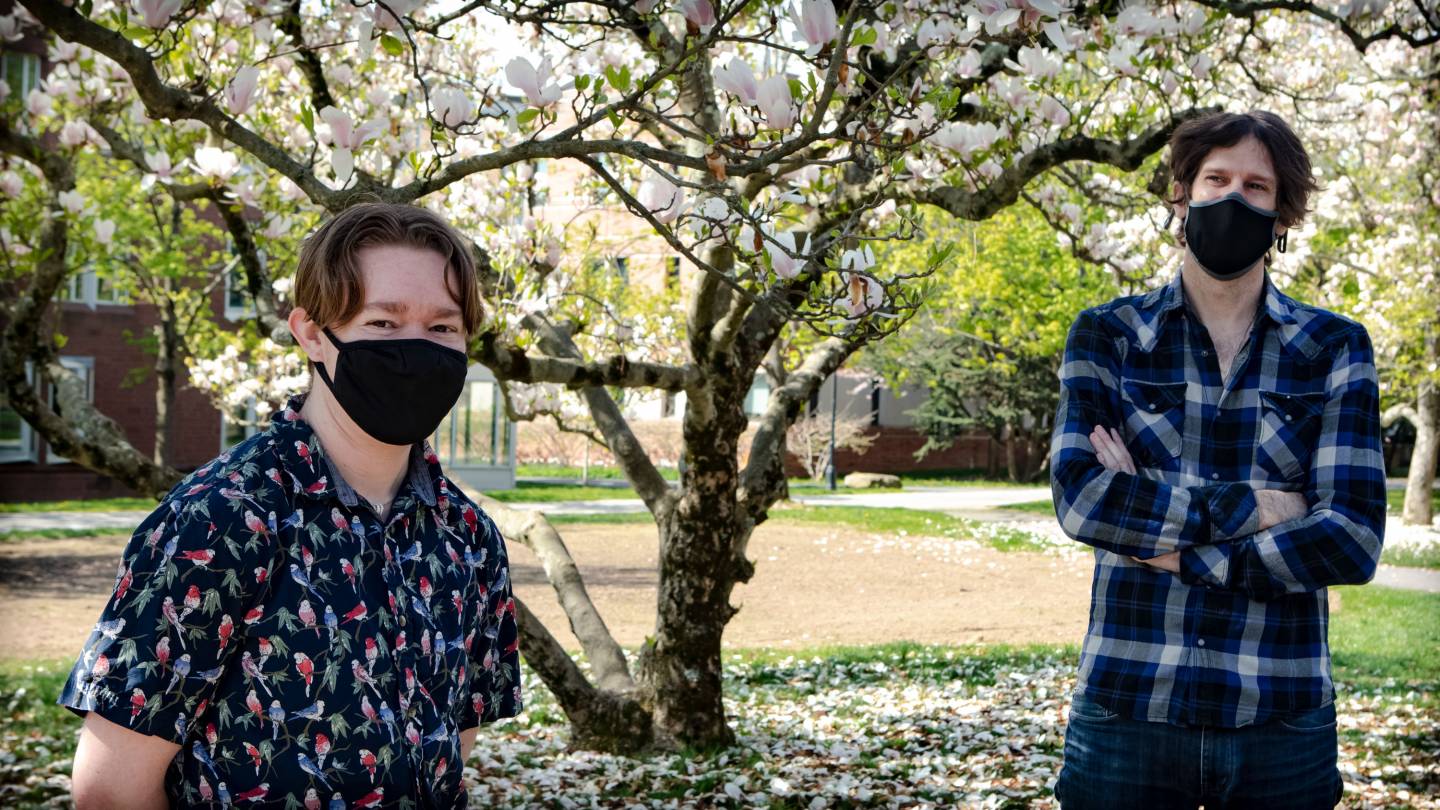 Luca poses with his adviser