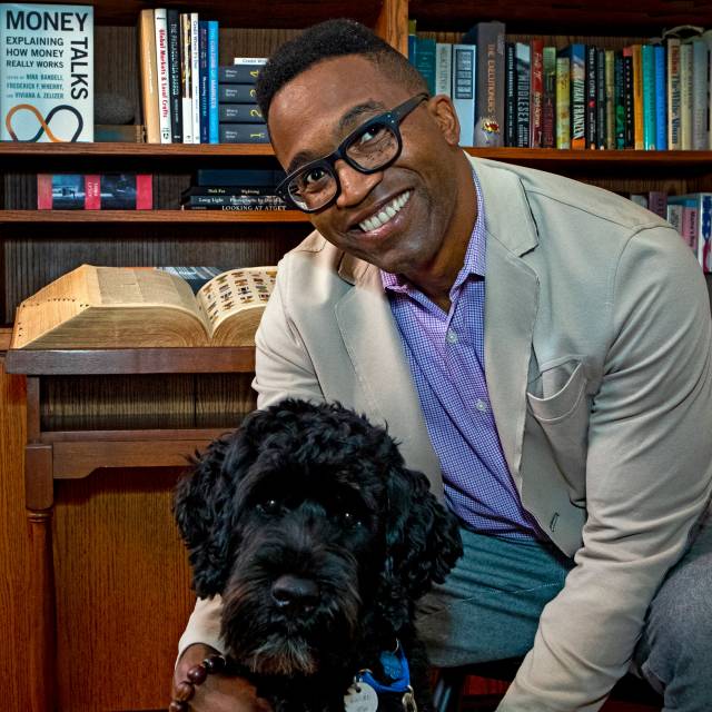 Frederick Fitzgerald Wherry and his dog Hamel