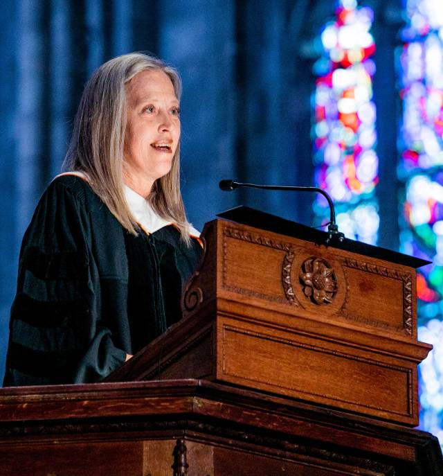 Wendy Kopp at the podium