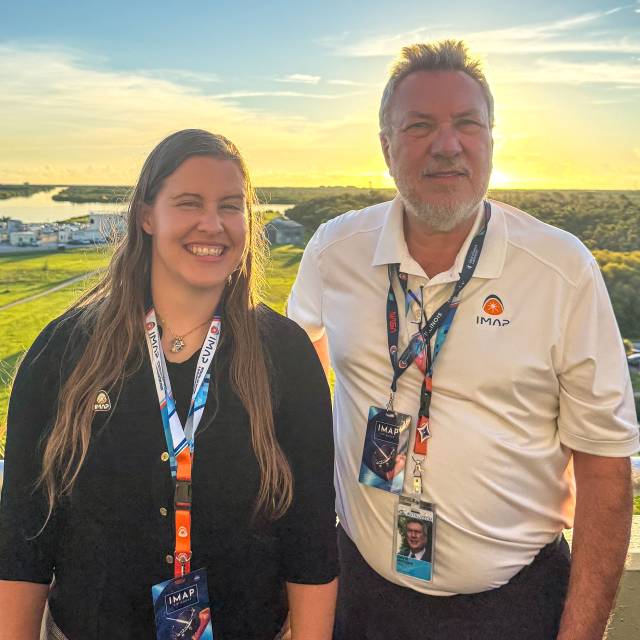 Rankin and McComas on launch day